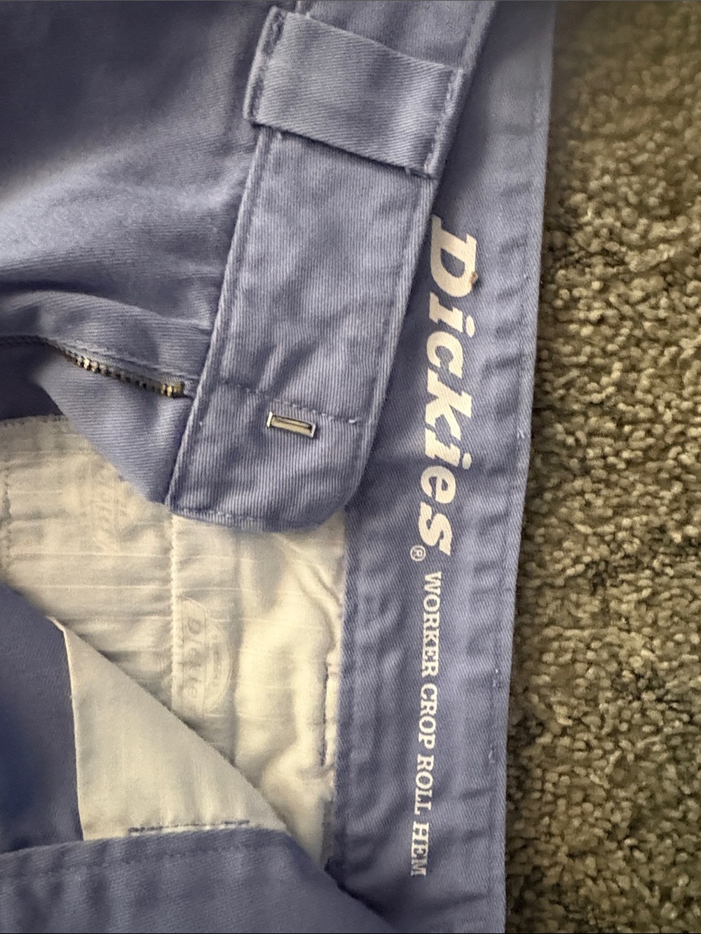 Dickies Lavender Work Crop Pants with Logo Waistband